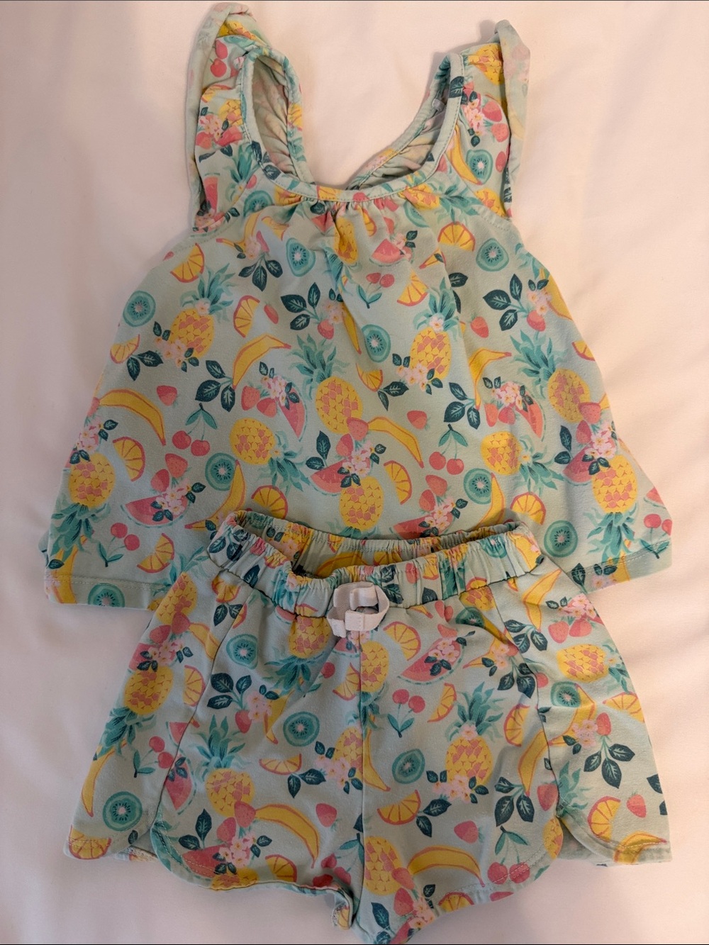 Cynthia Rowley Mint Fruit-Print Tank & Shorts Set